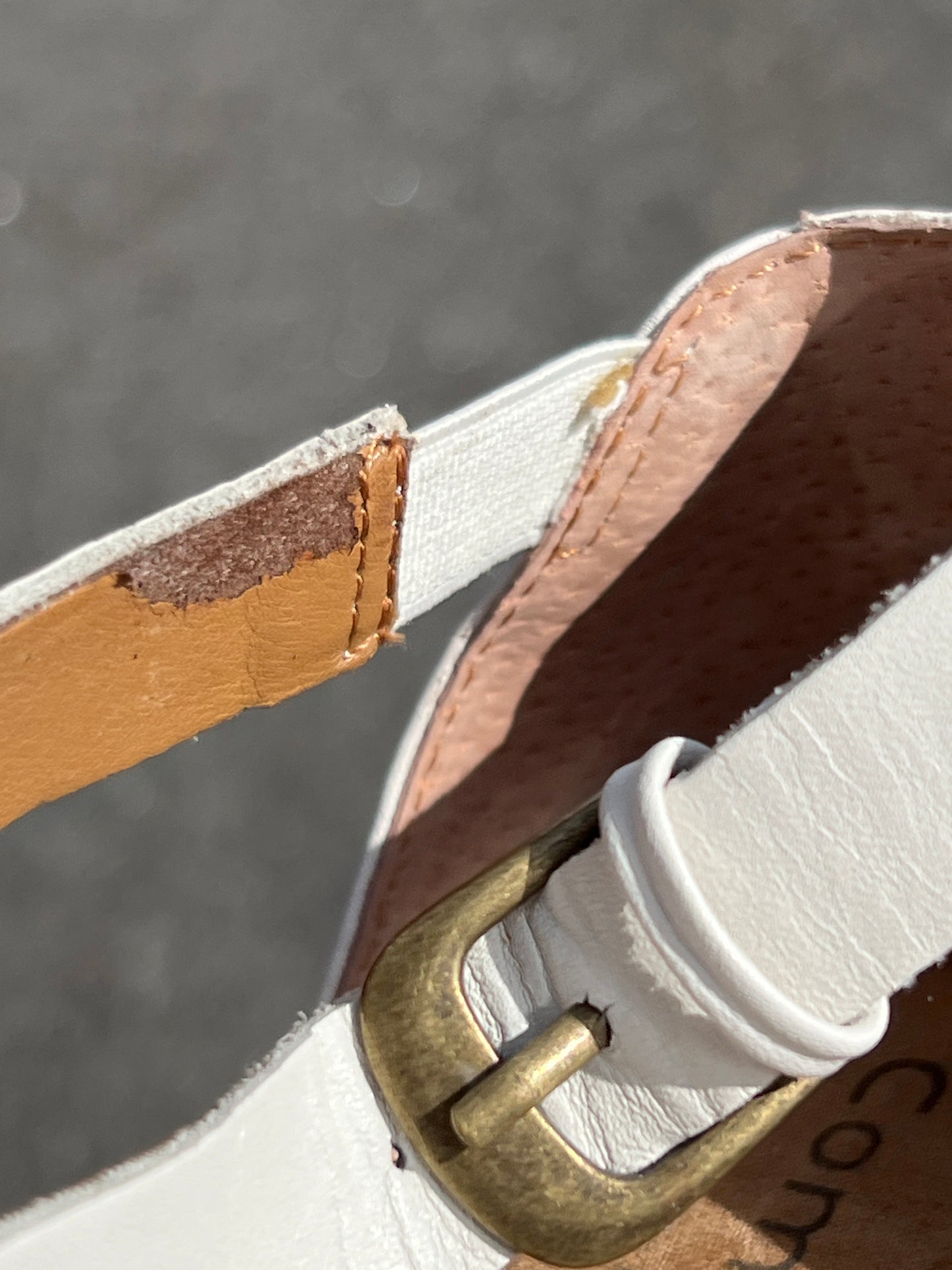 Comfortiva Women's •Rita• Huarache 8M White  leather