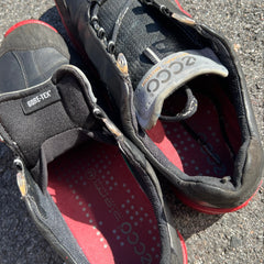 Men’s Ecco Biom Cleated Gortex Golf Shoe  42EU• Black/Red • Hydromax Yak Leather