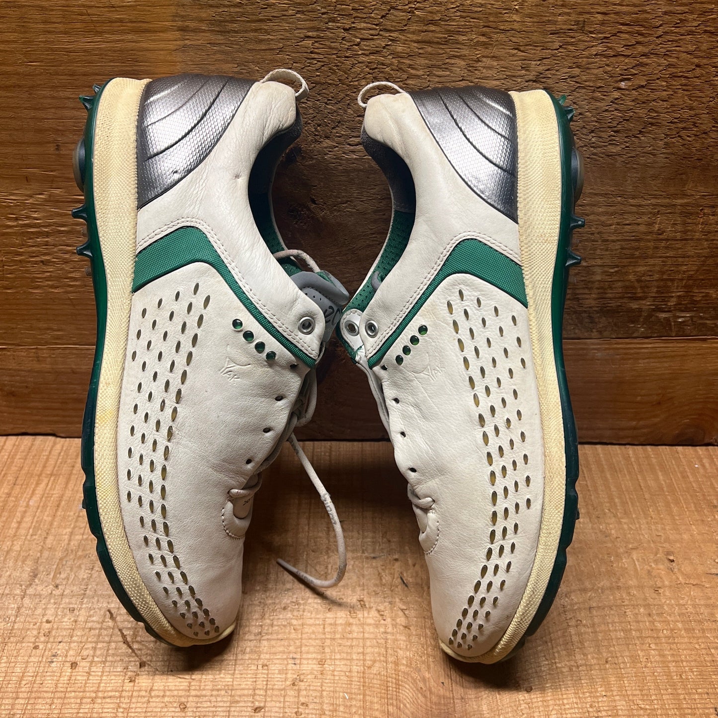 Men’s Ecco Biom Cleated Golf Shoe  44EU •White• Hydromax Yak Leather