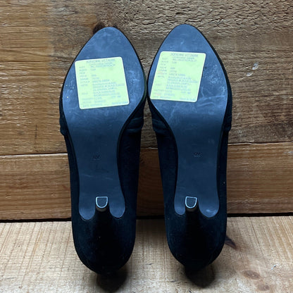 Taryn by Taryn Rose •Tryna•Gored-vamp Pump 6M  Black Kid Suede Leather