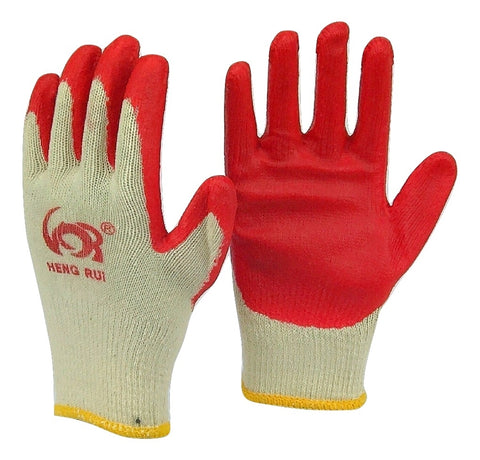 Heng Rui RED LATEX PALM COATED STRING KNIT WORK GLOVE
