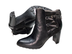 ADRIENNE VITTADINI Women's Trixie Heeled Ankle  Bootie 6M Black  Leather