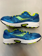 Saucony Womens Grid Cohesion 6 -Blue/Citron- Running Shoe - Size 8M Preowned Athletic