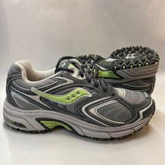 Womens Saucony Ridge Tr-Original Trail Running Shoe - Gray/Green- Size 6.5M Preowned Athletic