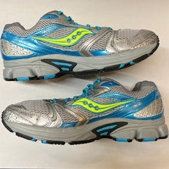 Womens Saucony Cohesion 5 Running Shoe Blue/Gray/Green Size 9.5 Wide - Preowned Athletic
