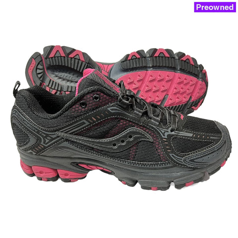 Womens Saucony Grid Excursion Tr6 -Hiking/Trail Running Shoe - Preowned 9.5W / Black/Pink-4 Athletic