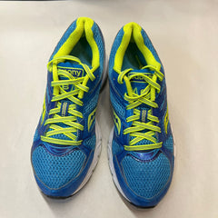 Saucony Womens Grid Cohesion 6 -Blue/Citron- Running Shoe - Size 9M Preowned Athletic