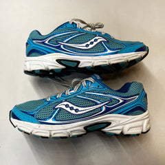Saucony Womens Grid Cohesion 7 -Blue/White- Running Shoe Size 8M - Preowned Athletic