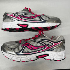 Womens Saucony Cohesion 7 Running Shoe Silver/Pink 10 Wide - Preowned Athletic