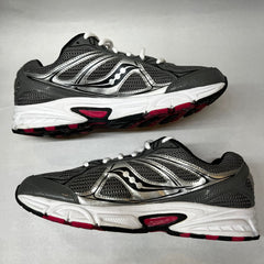 Womens Saucony Cohesion 7 Running Shoe Grey/Silver/Pink Size 9.5 Wide - Preowned Athletic