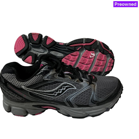 Womens Saucony Cohesion 5 Running Shoe Black/Pink/Silver Size 8.5M - Preowned Athletic
