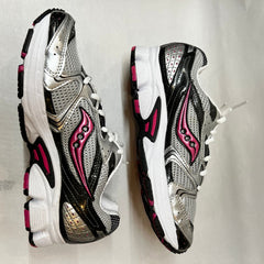 Saucony Cohesion 5 Running Shoe Silver/Black/Pink 8 Wide - Preowned Athletic