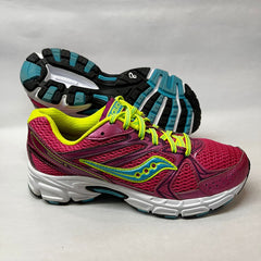 Womens Saucony Grid Cohesion 6 - Pink/Blue- Running Shoe Wide Width Preowned Athletic