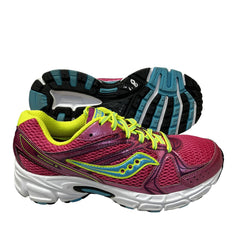 Womens Saucony Grid Cohesion 6 - Pink/Blue- Running Shoe Wide Width Preowned 8.5W / Pink/Blue-18