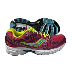 Womens Saucony Grid Cohesion 6 - Pink/Blue- Running Shoe Wide Width Preowned 9.5W / Pink/Blue-18