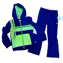 Children's •Crocs•  Nylon Windwear Hooded Jacket and Pant Set Navy - Size 5