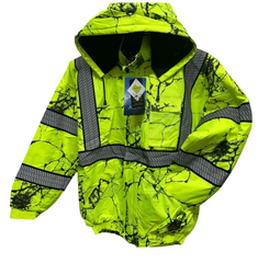 Men's High-Visibility Hooded Bomber Jacket #203 Available in 5 Colors