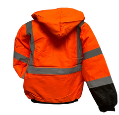 Men's High-Visibility Hooded Bomber Jacket #203 Available in 5 Colors