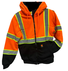 Men's SafeGuard High-Visibility Fleece Lined Zipper Hoody #0515 Available in 4 Colors