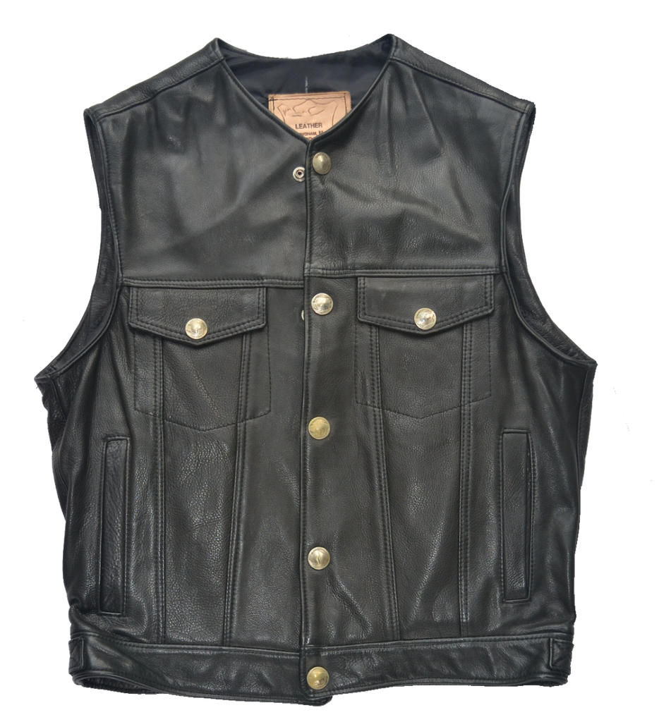 George Dyer Leather Men's •Levi• Black Leather Vest