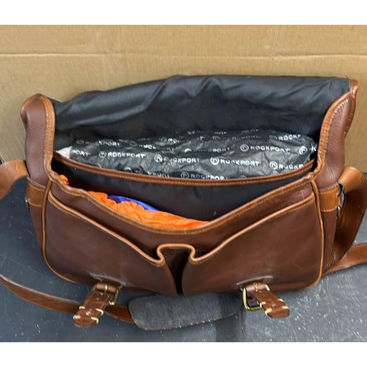 Leather Executive Shoulder  Brief/Computer Bag - Made For Rockport Shoe