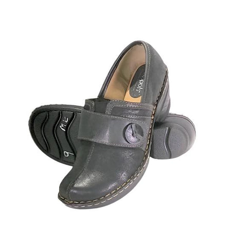 SOFTSPOTS Women's •Lina• Clog Black Leather- size 9M