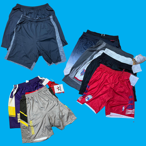 12 pair mens gym shorts assorted medium-x-large Allerson Badger Sport Holloway