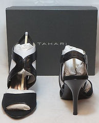 TAHARI Women's Laine High-Heeled Sandal - Black - Sz 8,8.5 - NIB - MSRP $98 - ShooDog.com