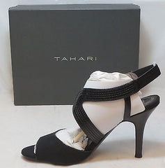 TAHARI Women's Laine High-Heeled Sandal - Black - Sz 8,8.5 - NIB - MSRP $98 - ShooDog.com