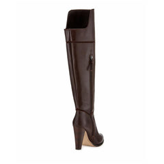 FRENCH CONNECTION  Women's Cai •Bitter Chestnut• Round Toe Leather Knee High Boot - ShooDog.com