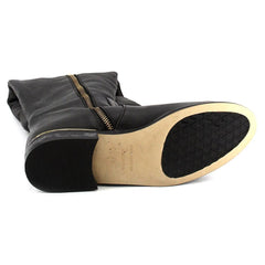 Carmen Marc Valvo Women's 'Drina'  •Black Leather • Over the Knee Boots - ShooDog.com