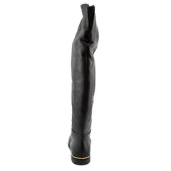 Carmen Marc Valvo Women's 'Drina'  •Black Leather • Over the Knee Boots - ShooDog.com