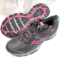 Saucony Womens Grid Excursion Tr7 Trail Running Shoe - Preowned 9M / Black/Pink Athletic