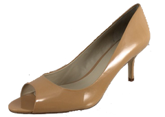 Womens's "Shoes n More" by J.LITVACK  •Nude Patent Leather• Open-Toe  Pump - ShooDog.com