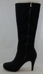 ADRIENNE VITTADINI Women's Premiere Boot - Black Stretch Microsuede - MSRP $149 - ShooDog.com