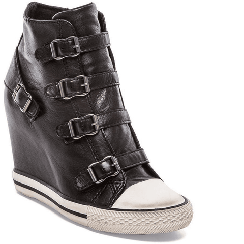 Women's Ash United Buckle Leather High-Top Wedge Sneakers