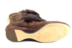 TARYN ROSE Women's •Fritzy• Fur Demi-Wedge Boots - ShooDog.com