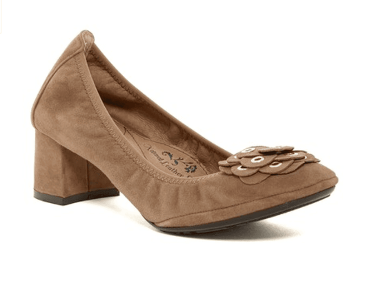 SOFFT Women's •Vantrice•  Floral Embelished Pump 7M Taupe Suede Leather