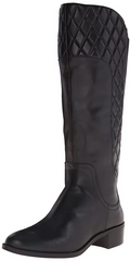 ADRIENNE VITTADINI Women's •Keith• Quilted Leather Stretch-back  Riding Boot - Size 6M