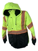 Men's High-Visibility Hooded Bomber Jacket #203 Available in 5 Colors