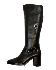 ADRIENNE VITTADINI Women's • Gordy • Boot - Black Soft Calf Leather 6M
