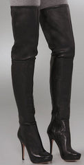 Jean-Michel Cazabat -Zena- Over the Knee Boots •Available in Black Leather or Black Suede• - ShooDog.com